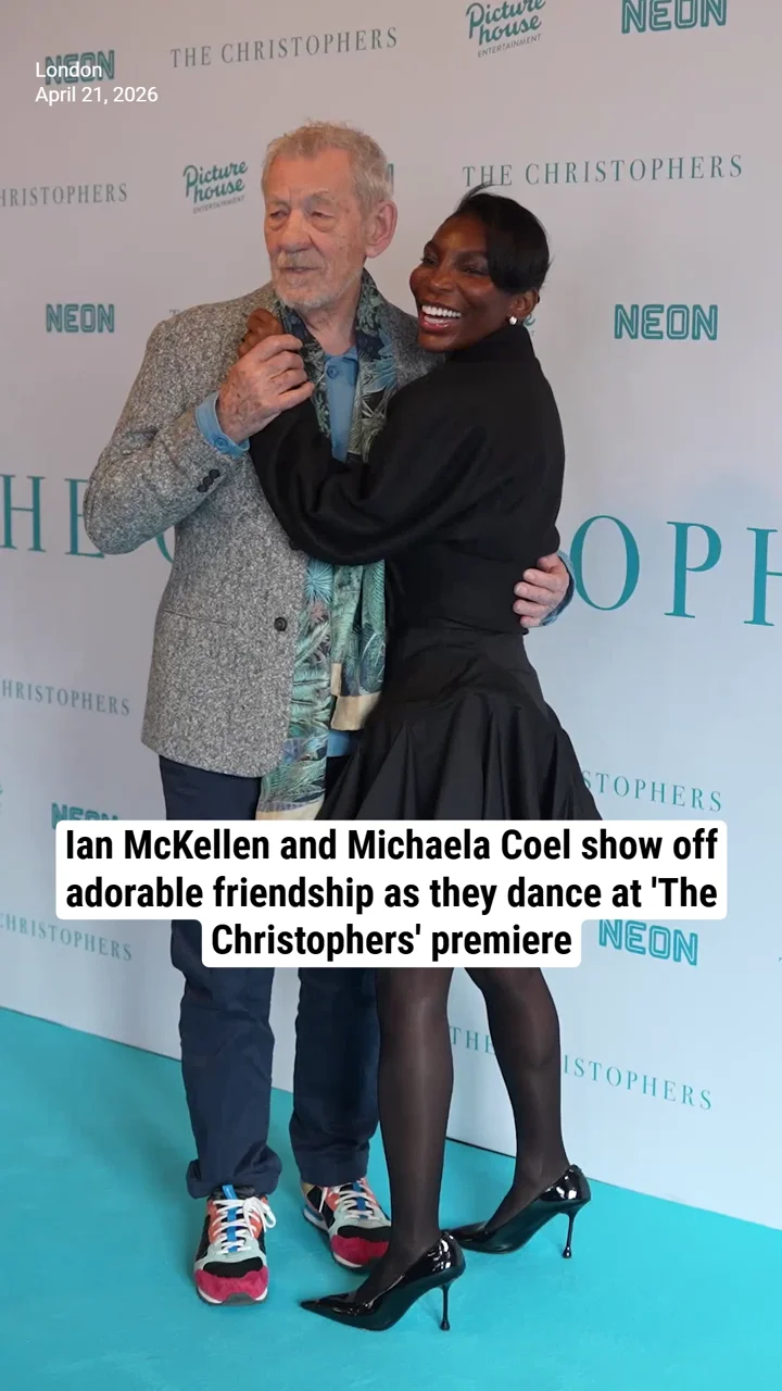 Ian McKellen and Michaela Coel show off adorable friendship as they dance at 'The Christophers' premiere