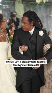 WATCH: Jay-Z adorably fixes daughter Blue Ivy's Met Gala outfit
