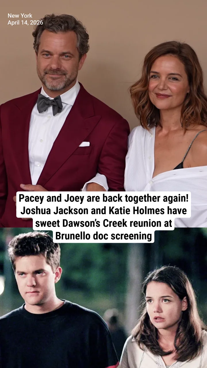 Pacey and Joey are back together again! Joshua Jackson and Katie Holmes had sweet Dawson’s Creek reunion at Brunello doc screening