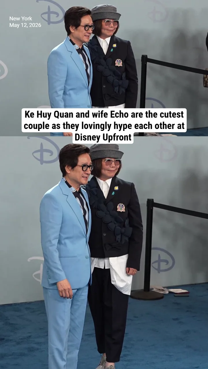 Ke Huy Quan and wife Echo are the cutest couple as they lovingly hype each other at Disney Upfront