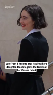 Late 'Fast & Furious' star Paul Walker's daughter, Meadow, joins the family at her Cannes debut