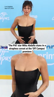 'The Pitt' star Mika Abdalla stuns in a strapless corset at the 'Off Campus' premiere