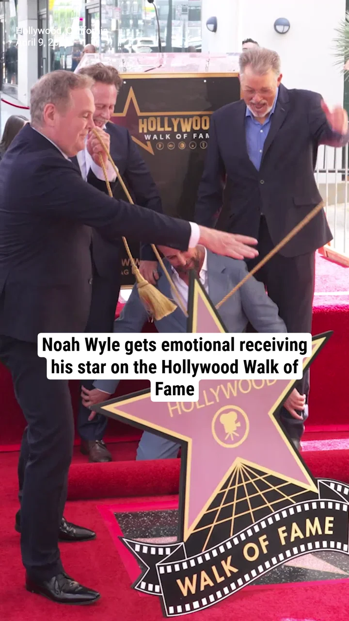 Noah Wyle gets emotional receiving his star on the Hollywood Walk of Fame