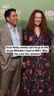 Oscar Nuñez sweetly can't let go of wife Ursula Whittaker's hand at HBO's "Miss You, Love You" premiere