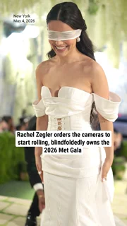 Rachel Zegler orders the cameras to start rolling, blindfoldedly owns the 2026 Met Gala