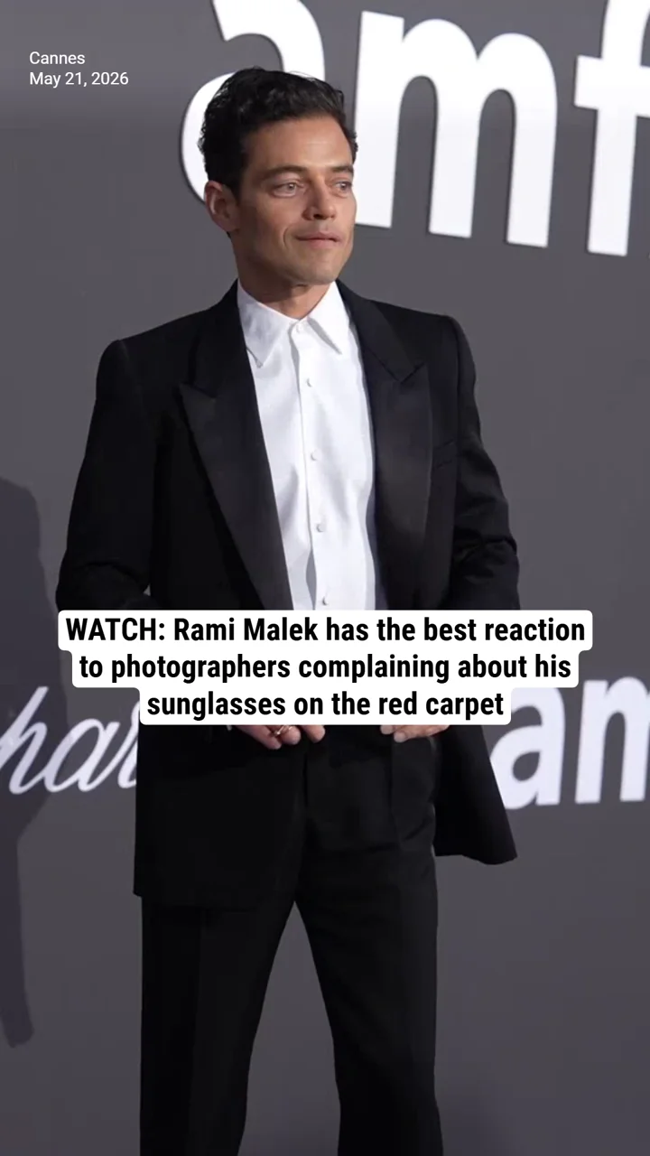 WATCH: Rami Malek has the best reaction to photographers complaining about his sunglasses on the red carpet