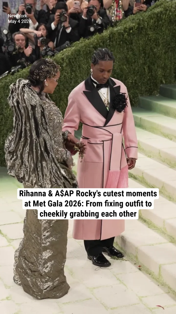 Rihanna & A$AP Rocky's cutest moments at Met Gala 2026: From fixing outfit to cheekily grabbing each other