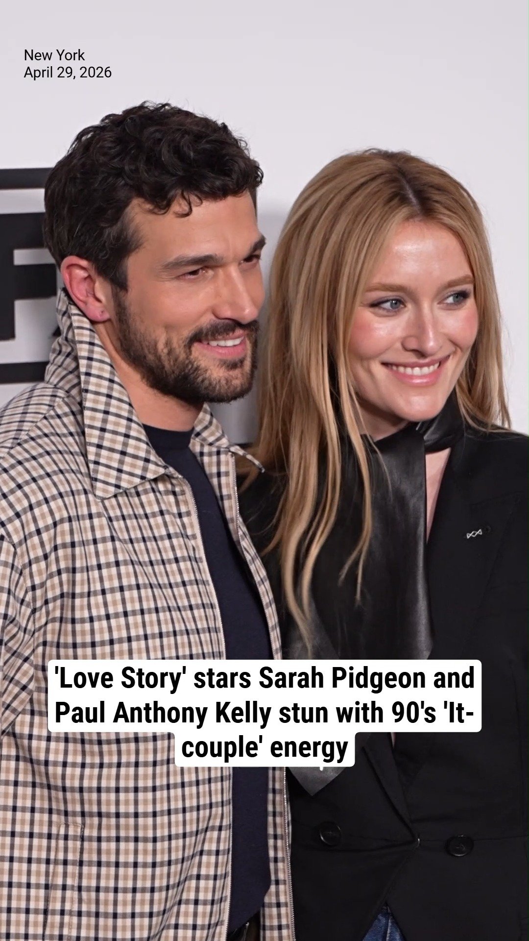 'Love Story' stars Sarah Pidgeon and Paul Anthony Kelly reunite with 90's 'It-couple' energy