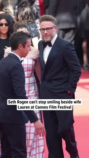 Seth Rogen can’t stop smiling beside wife Lauren at Cannes Film Festival