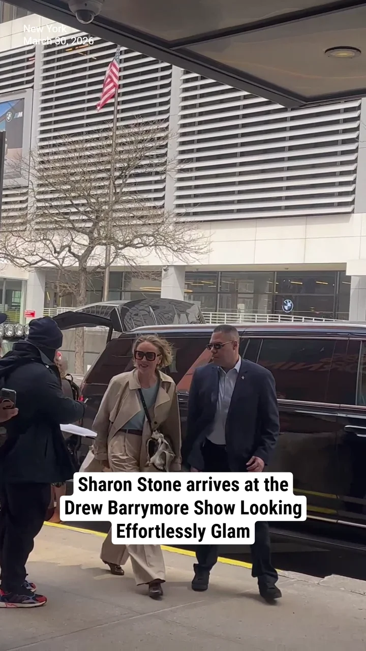 Sharon Stone Arrives at the Drew Barrymore Show Looking Effortlessly Glam