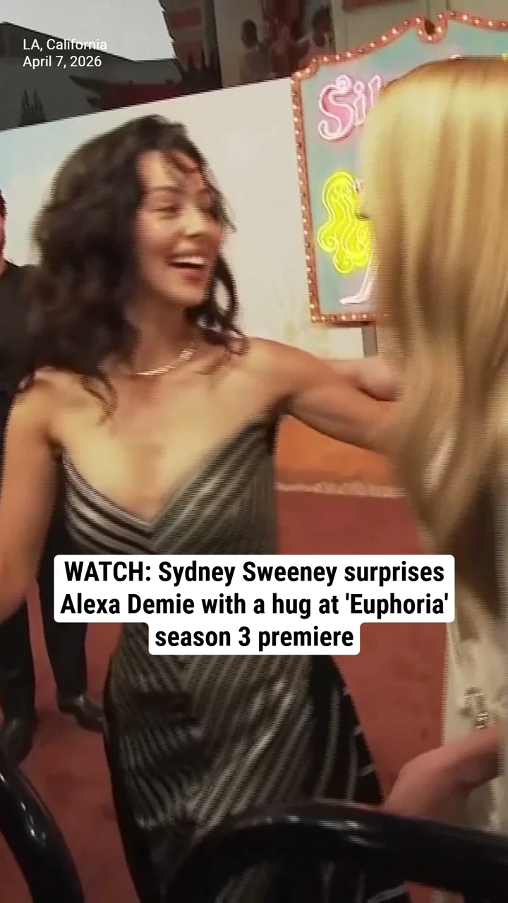 WATCH: Sydney Sweeney surprises Alexa Demie with a hug at 'Euphoria' season 3 premiere