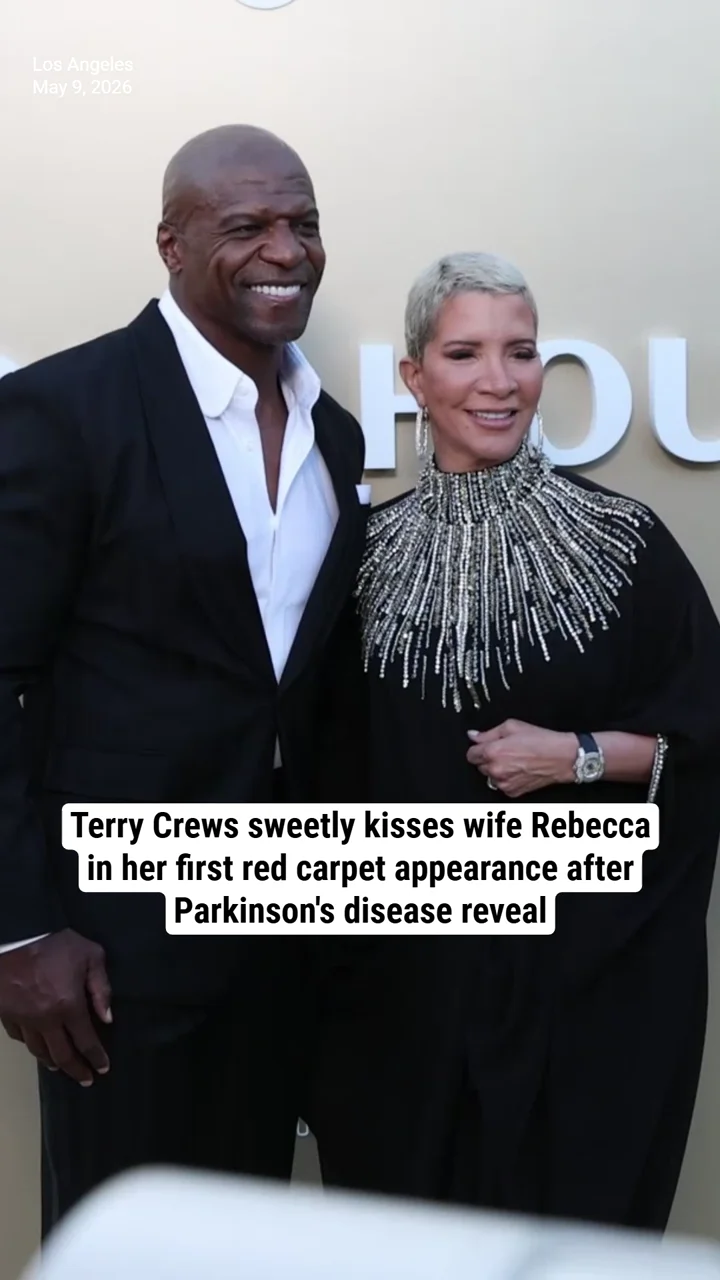 Terry Crews sweetly kisses wife Rebecca in her first red carpet appearance after Parkinson's disease reveal