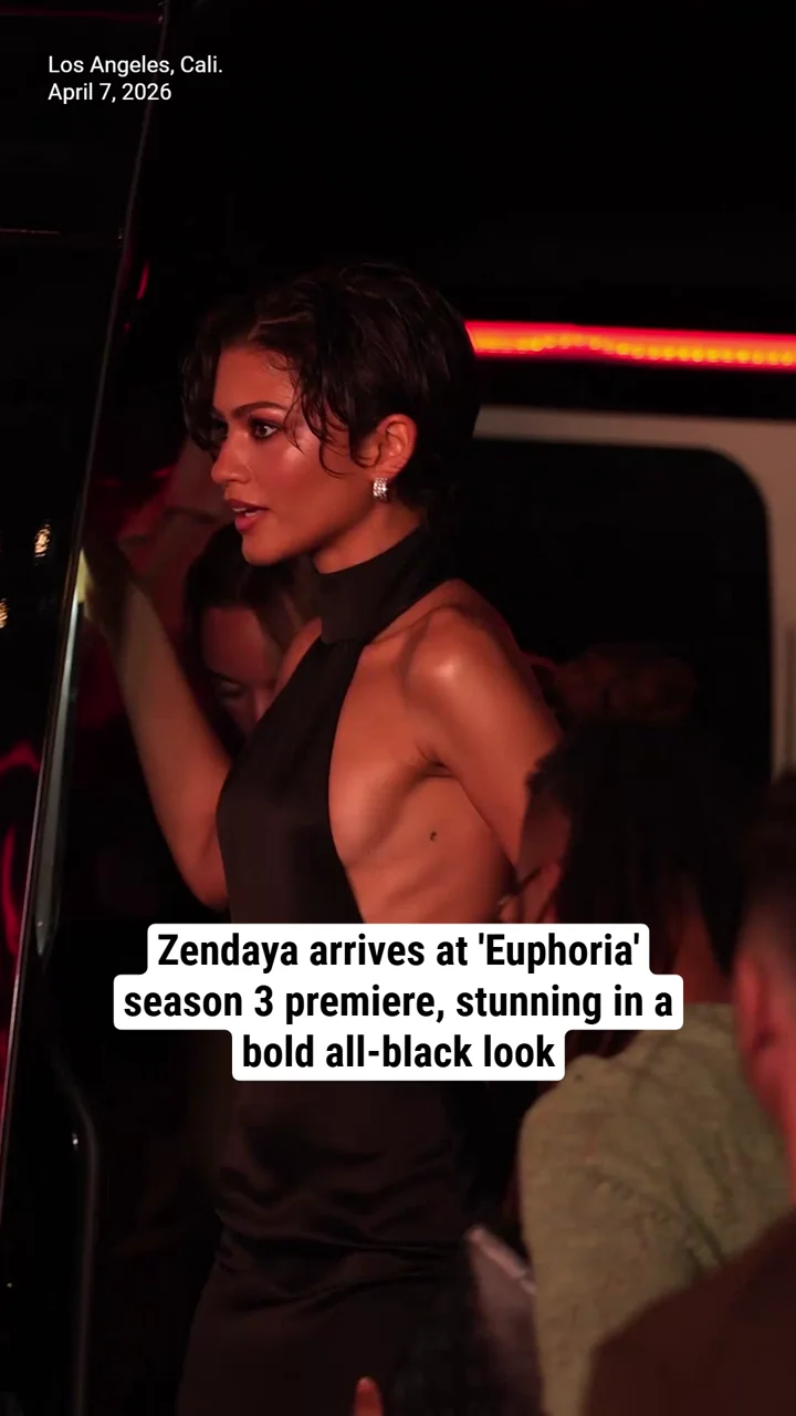 Zendaya arrives at 'Euphoria' season 3 premiere, stunning in a bold all-black look