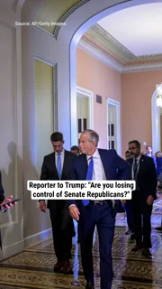 Reporter to Trump: "Are you losing control of Senate Republicans?"