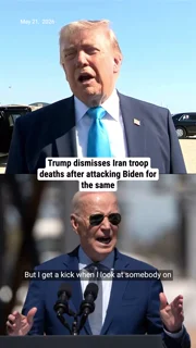 Trump dismisses Iran troop deaths after attacking Biden for the same