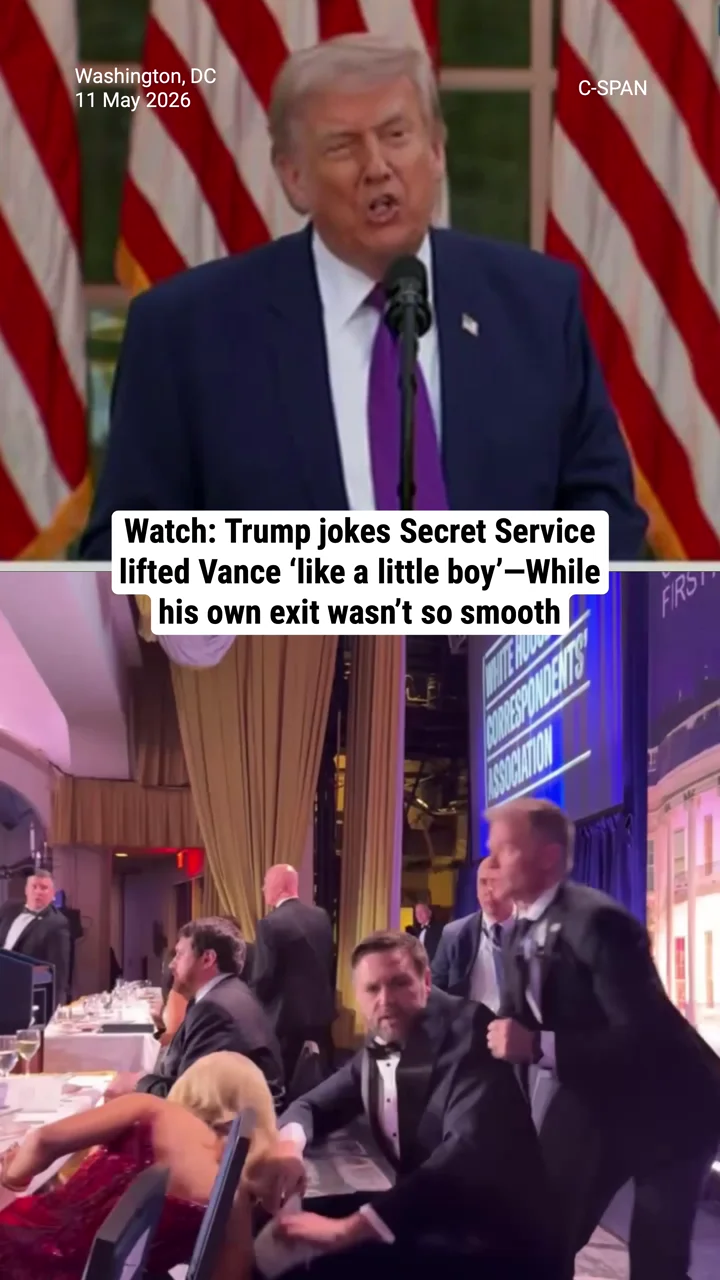 Watch: Trump jokes Secret Service lifted Vance ‘like a little boy ...