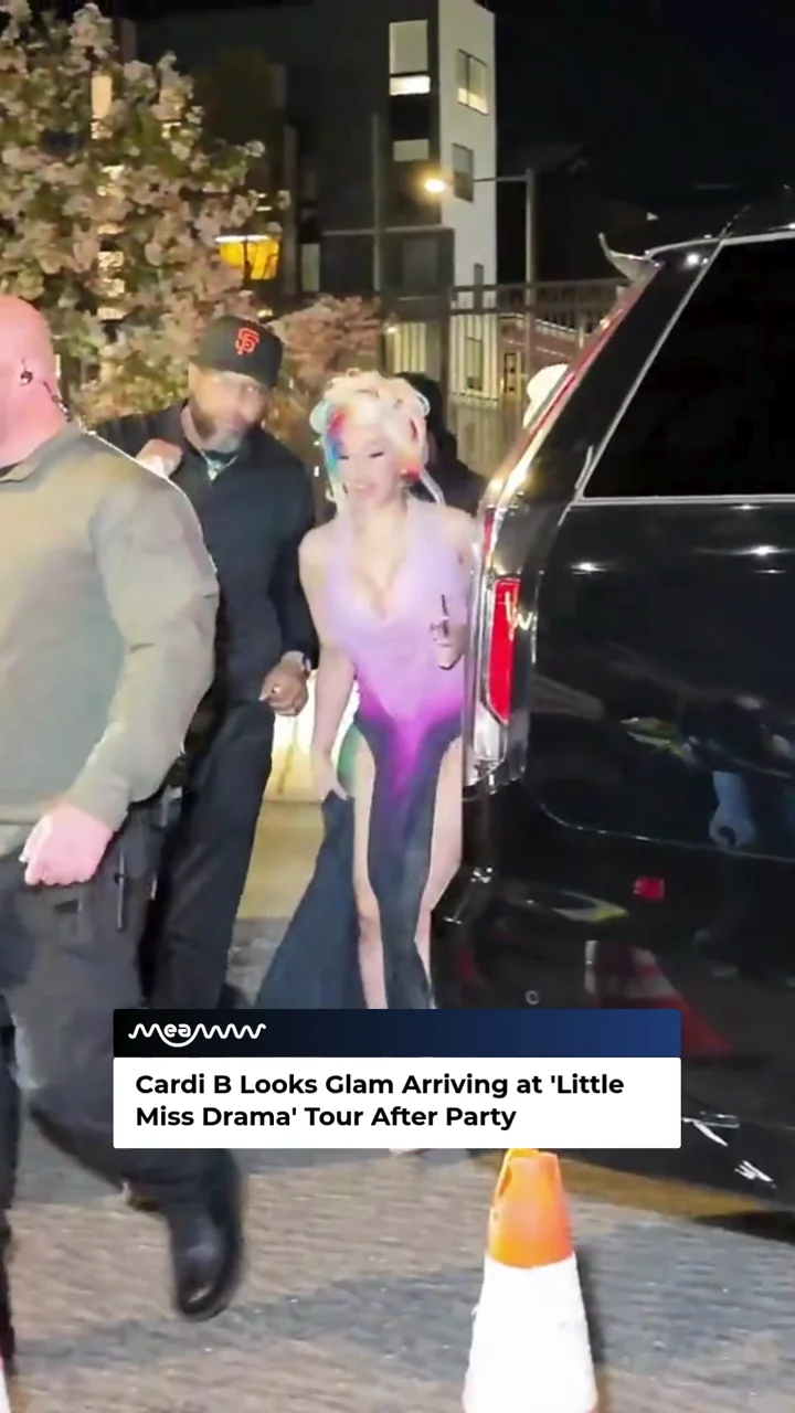 Cardi B Looks Glam Arriving at 'Little Miss Drama' Tour After Party