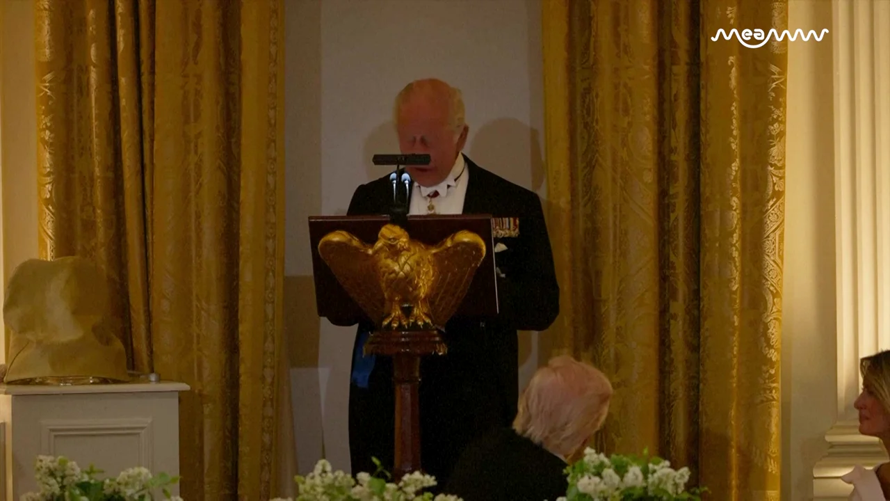 King Charles Presents President Trump With A Bell From "HNS Trump" The WW II Submarine