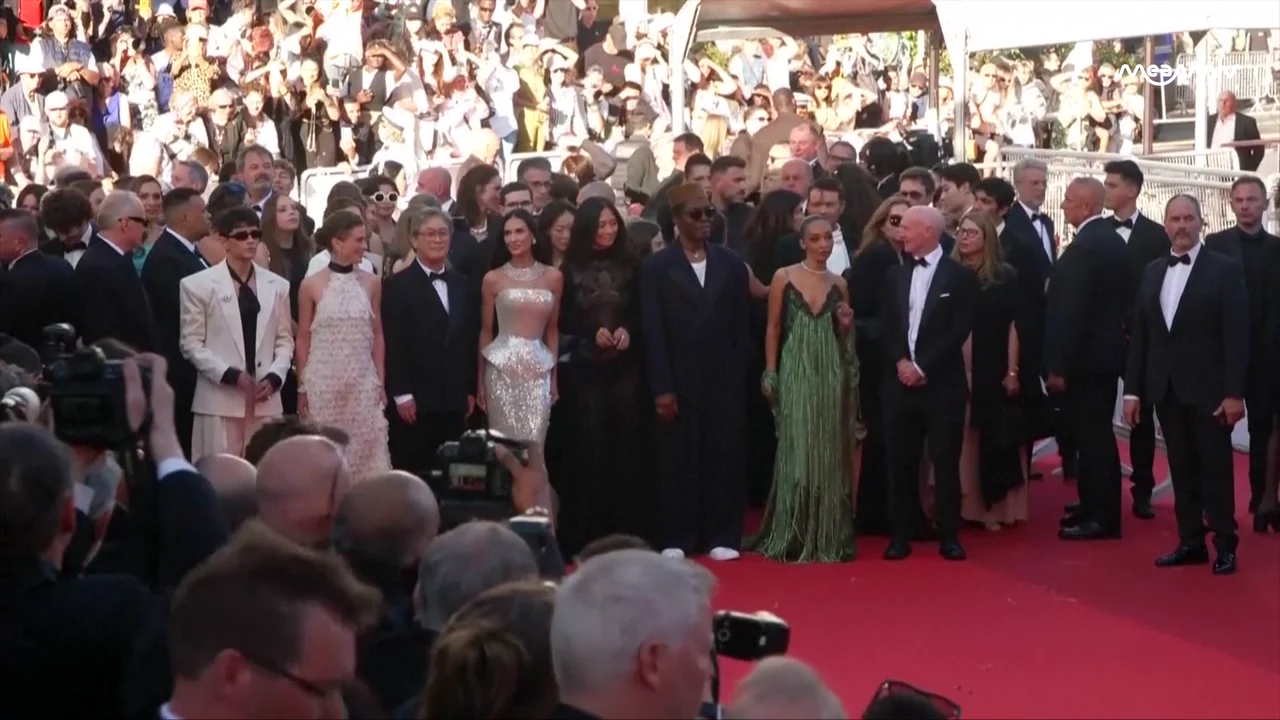 Watch: Demi Moore Jogs to Catch Up With Cannes Jury at Cannes Opening Ceremony