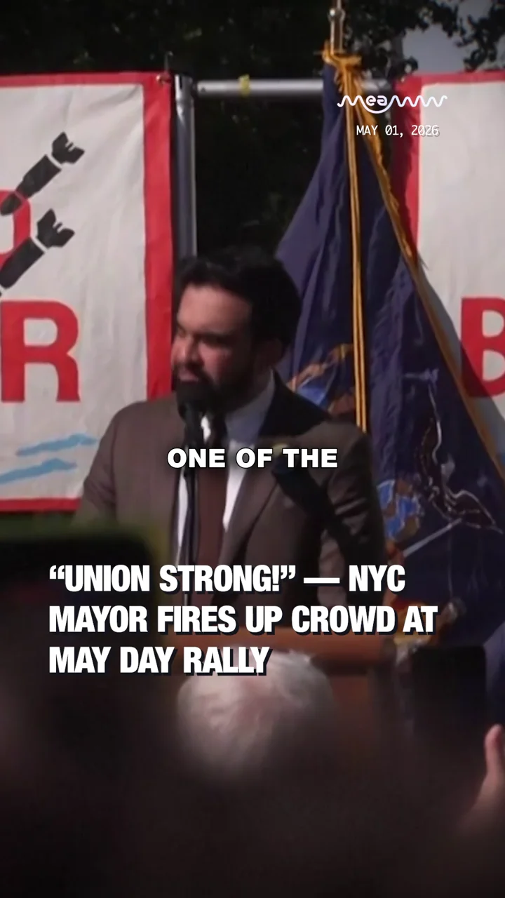 “Union Strong!” — NYC Mayor Fires Up Crowd at May Day Rally