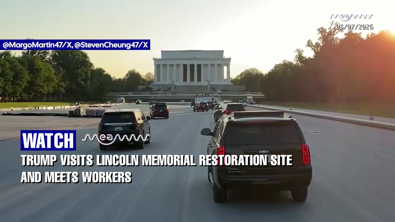 JUST IN!: Trump Personally Tours Lincoln Memorial Project With Workers in Viral DC Visit