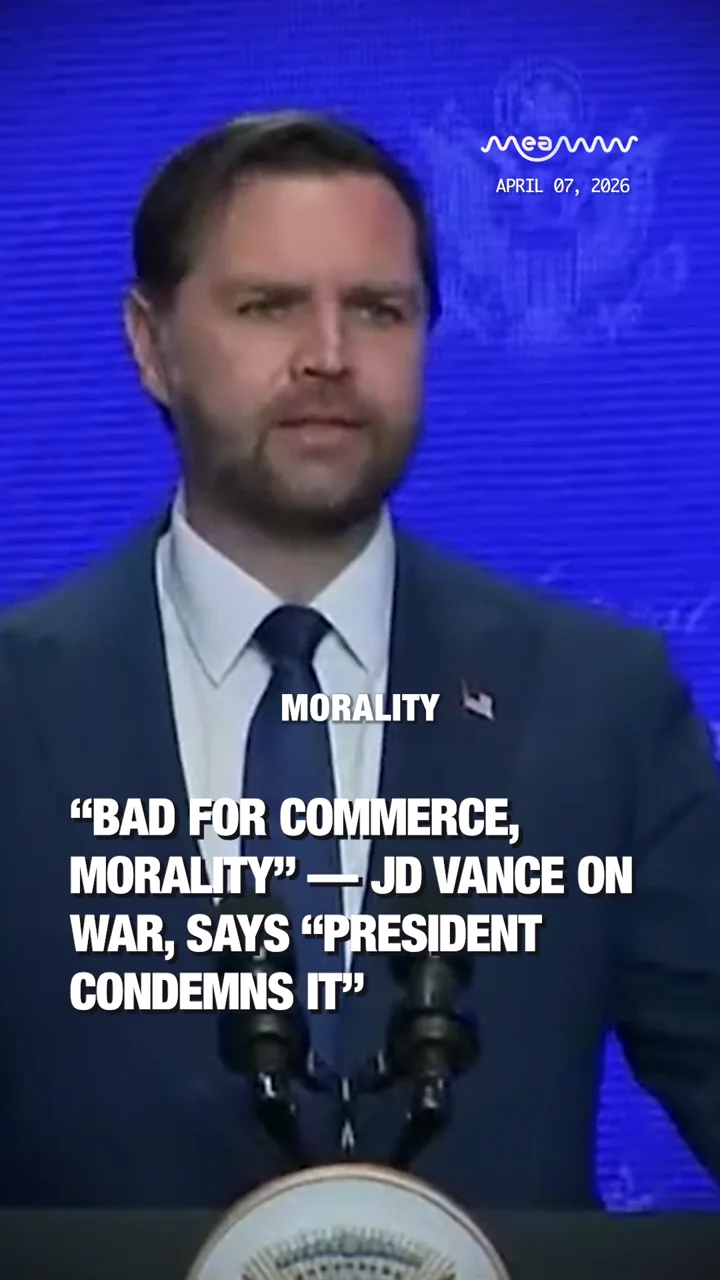 “Bad for Commerce, Morality” — JD Vance on War, Says “President Condemns It”