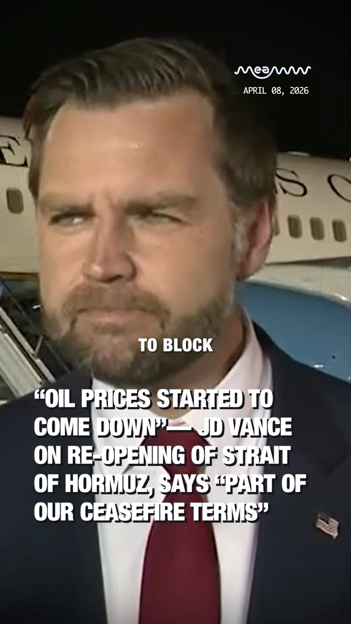 “Oil prices started to Come Down”— JD Vance on Re-opening of Strait Of Hormuz, Says “Part of our ceasefire terms”