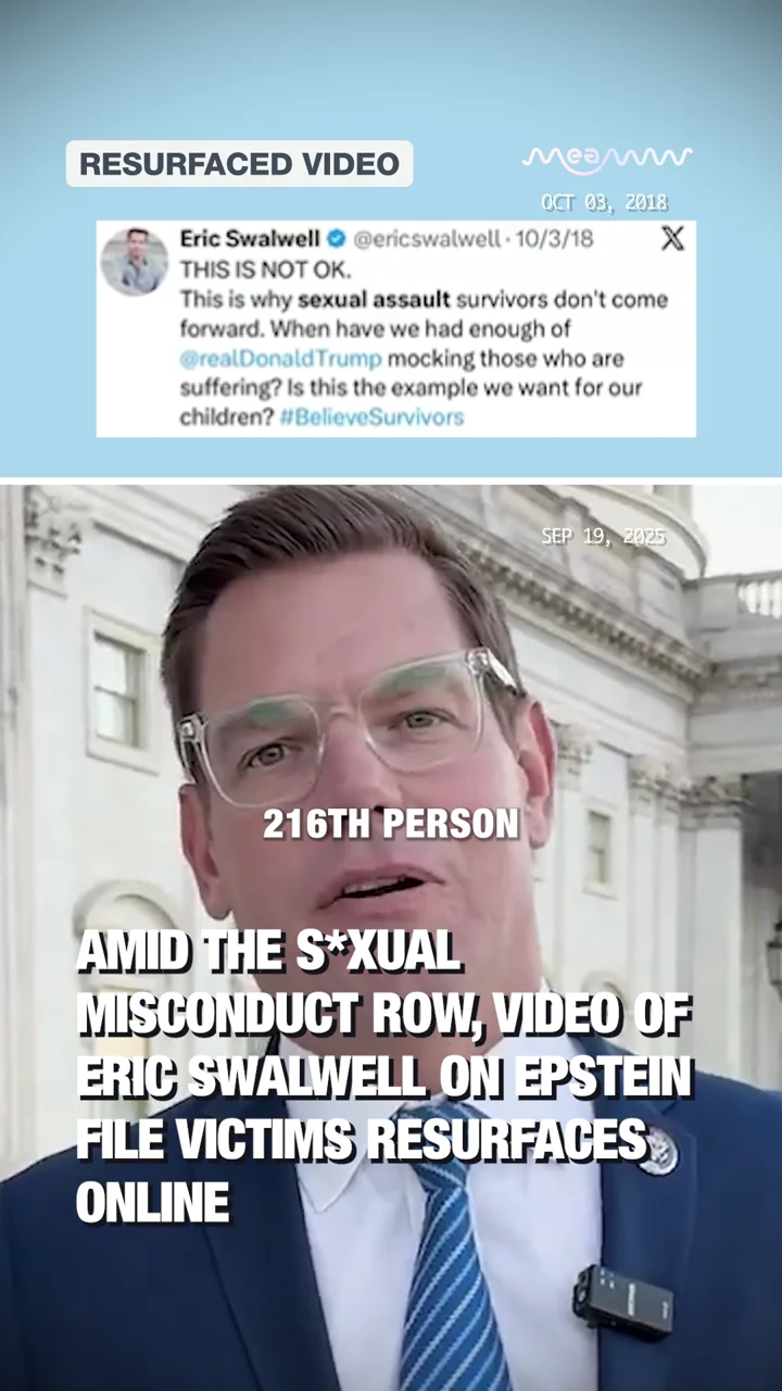 Amid the S*xual Misconduct Row, Video of Eric Swalwell on Epstein File Victims Resurfaces Online