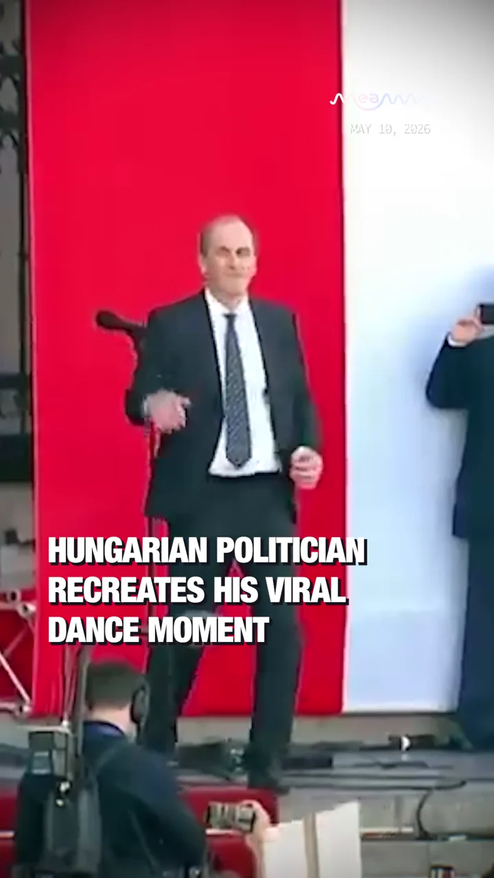 Hungarian politician recreates his viral dance moment, steals the show at Péter Magyar’s oath-taking ceremony.