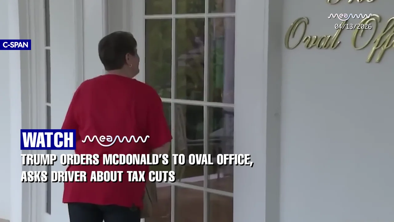 This Doesn't Look Staged, Does It?" — Trump Gets McDonald's DoorDash Delivery at the Oval Office & Touts $11,000 Tax Savings