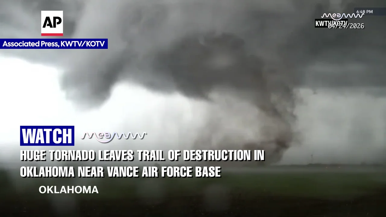 CAUGHT ON CAMERA! - "Massive Tornado Tears Through Oklahoma" — Devastating Trail of Destruction Near Vance Air Force Base