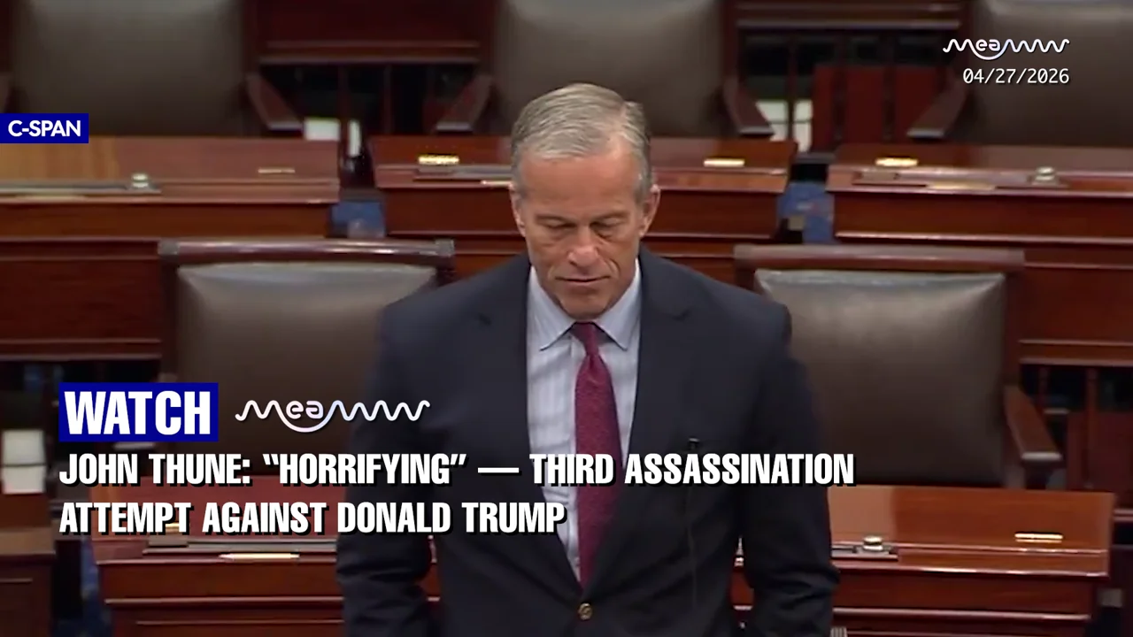 "3 Assassination Attempts in 2 Years!" — Thune Delivers Chilling Senate Address After Correspondents' Dinner Shooting
