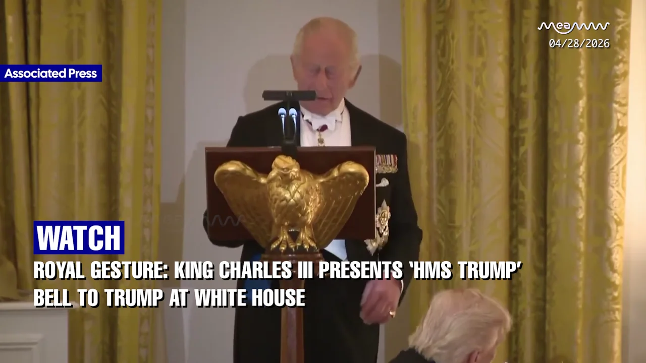 THE TRUMP BELL : King Charles Presents Historic HMS Trump Relic at State Dinner!