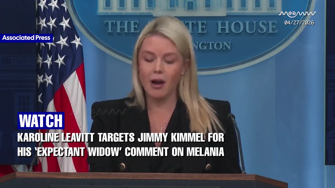 “Completely Deranged”: Karoline Leavitt Blasts Jimmy Kimmel Over Melania ‘Expectant Widow’ Comment