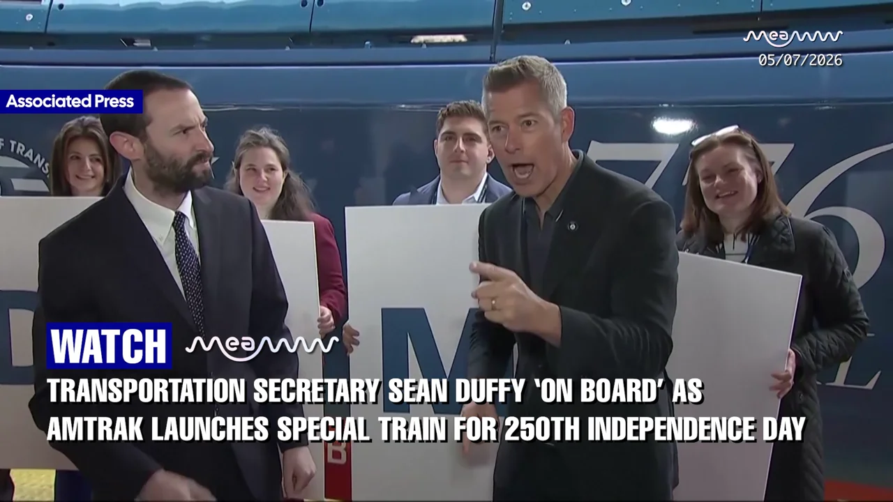 “Freedom 250”: Sean Duffy Unveils Patriotic Amtrak Train for America’s 250th Anniversary