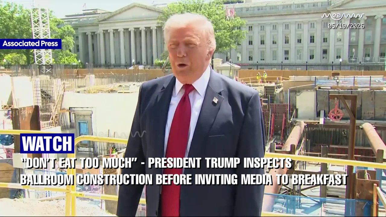 “Don’t Eat Too Much” - President Trump Inspects Ballroom Construction Before Inviting Media to Breakfast