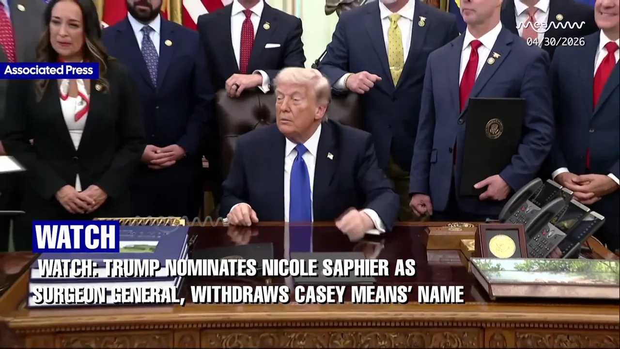 WATCH: Trump nominates Nicole Saphier as Surgeon General, withdraws Casey Means’ name