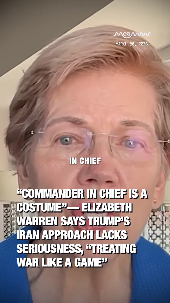 “Commander in Chief Is a Costume”— Elizabeth Warren Says Trump’s Iran Approach Lacks Seriousness, “Treating War Like a Game”