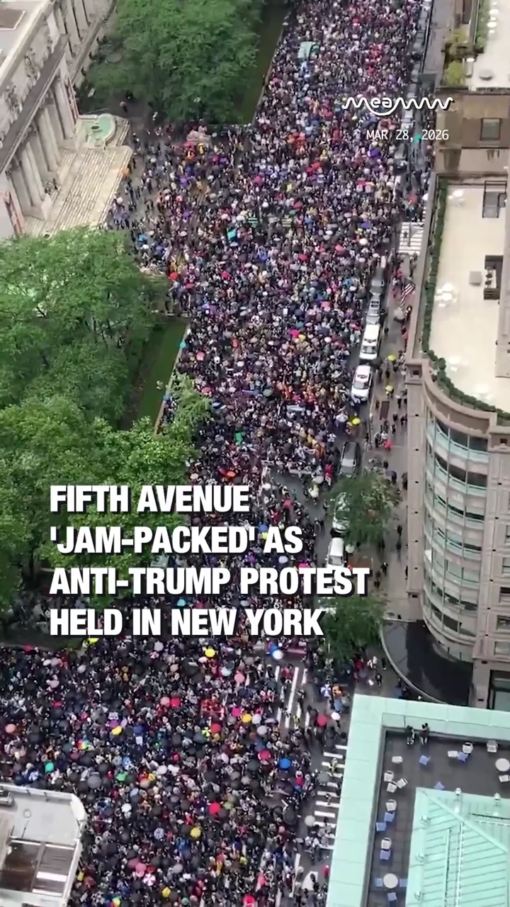 Fifth Avenue 'Jam-Packed' as Anti-Trump Protest Held in New York