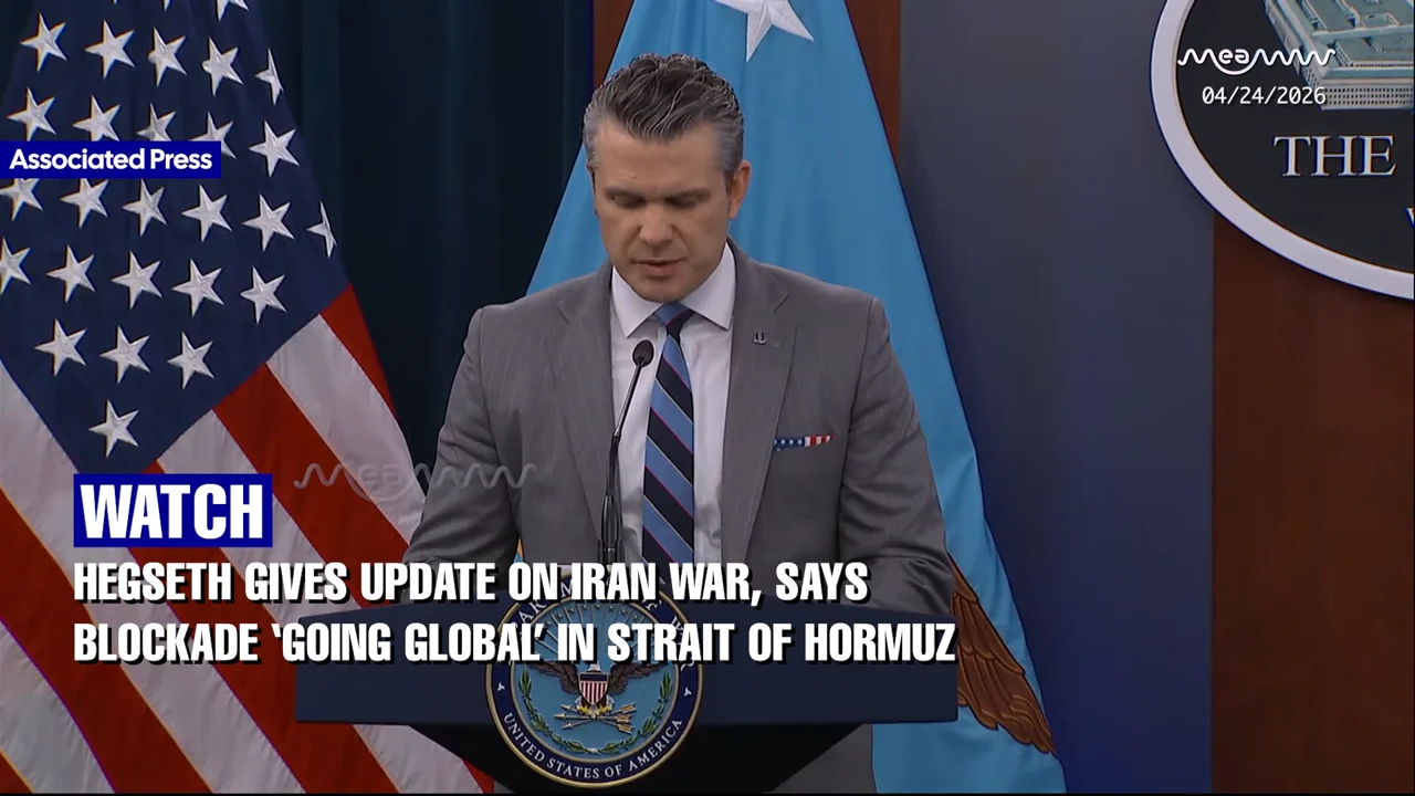 Hegseth Gives Update on Iran War, Says Blockade ‘Going Global’ in Strait of Hormuz