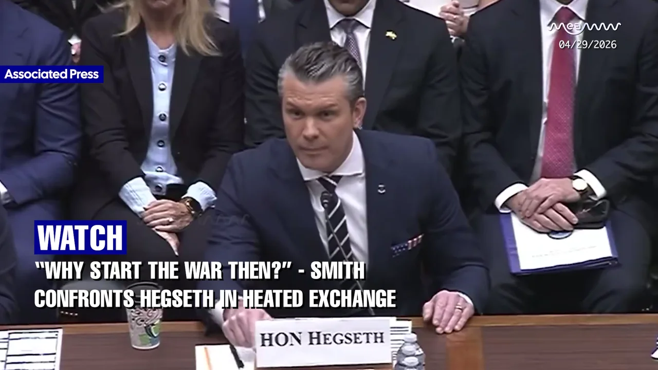 “Why Start the War Then?” — Smith Confronts Hegseth in Heated Exchange