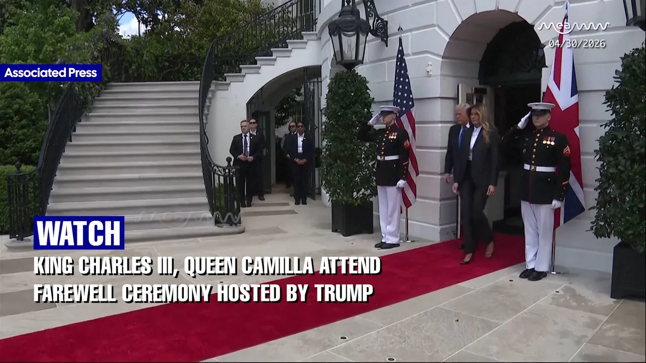 King Charles III, Queen Camilla Attend Farewell Ceremony Hosted by Trump