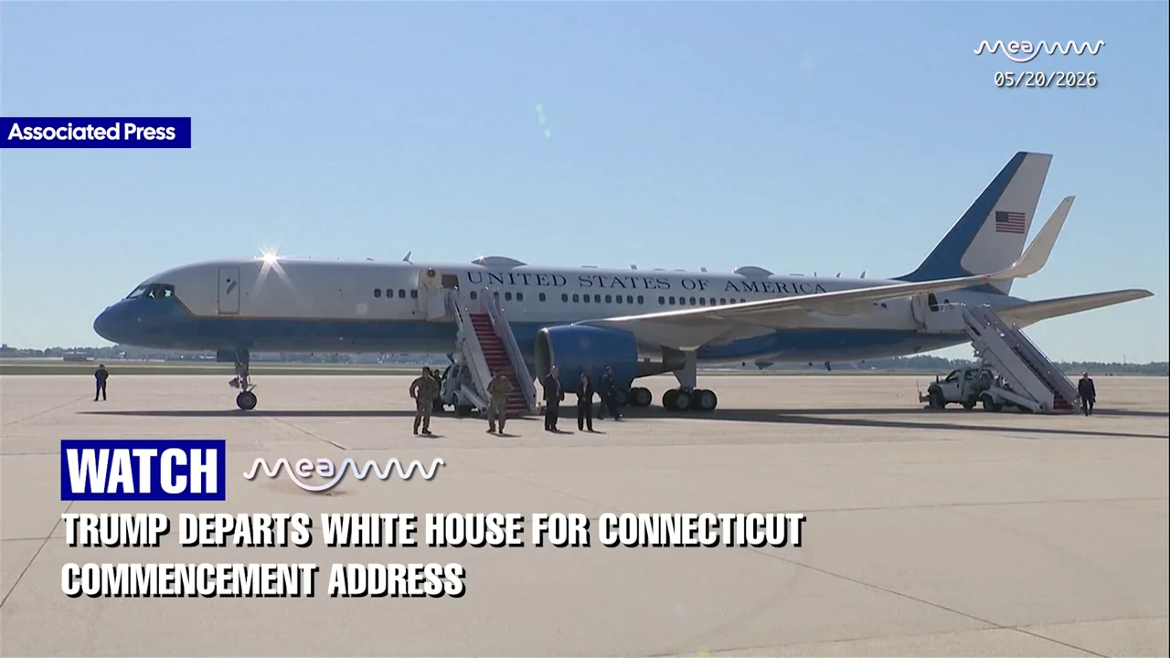 Trump Departs White House For Connecticut Commencement Address