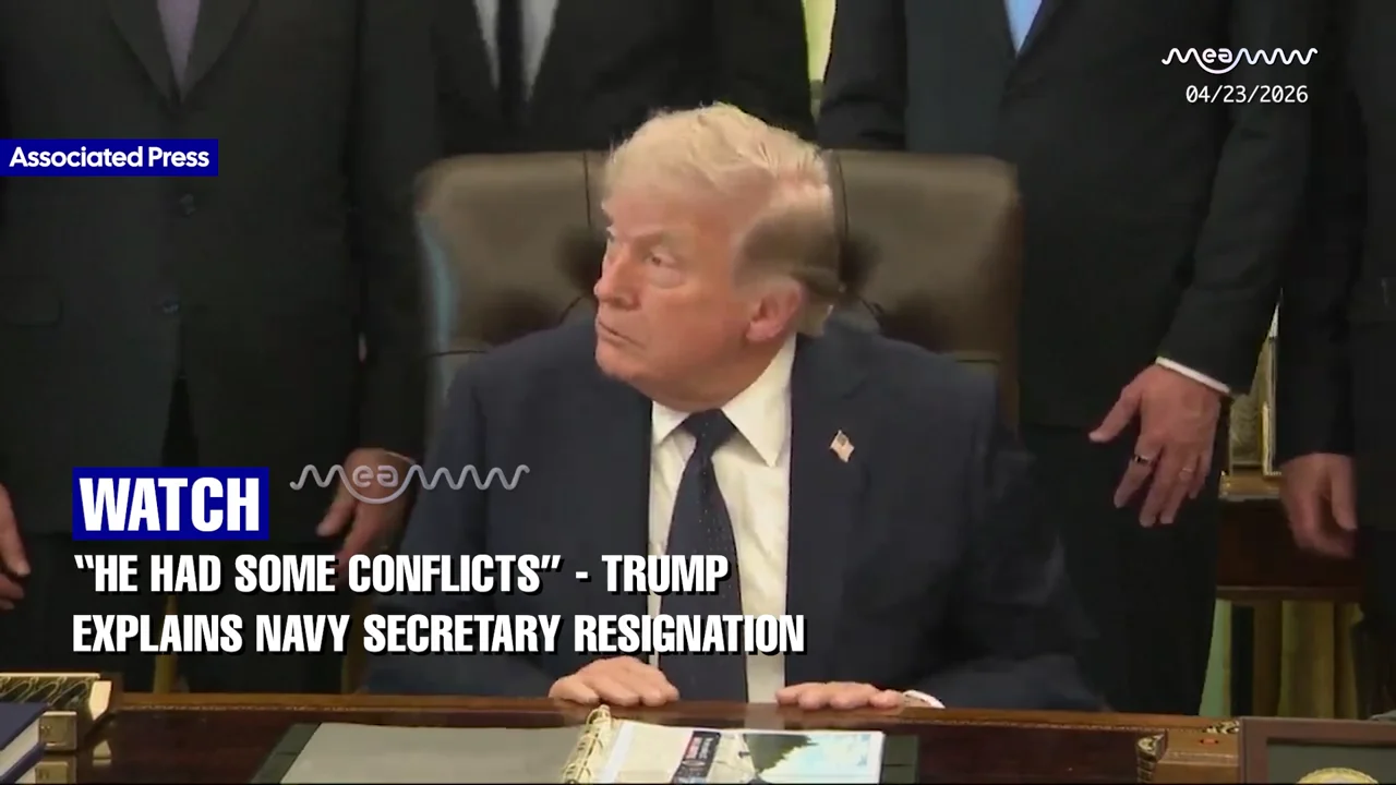 “He Had Some Conflicts” - Trump Explains Navy Secretary Resignation