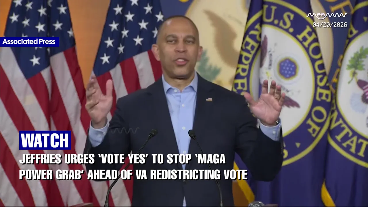 Jeffries Urges ‘Vote Yes’ to Stop ‘MAGA Power Grab’ Ahead of VA Redistricting Vote