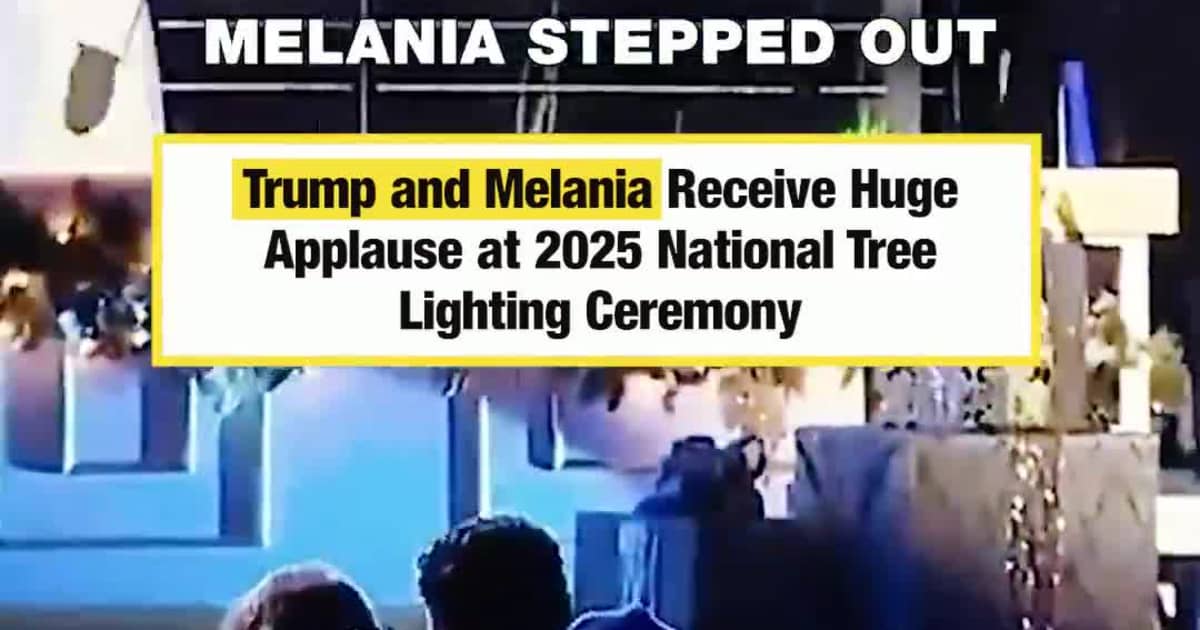 Trump and Melania Receive Huge Applause at 2025 National Tree Lighting Ceremony