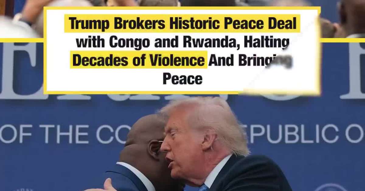 Trump Brokers Historic Peace Deal with Congo and Rwanda, Unlocking Critical Minerals for U.S. Companies