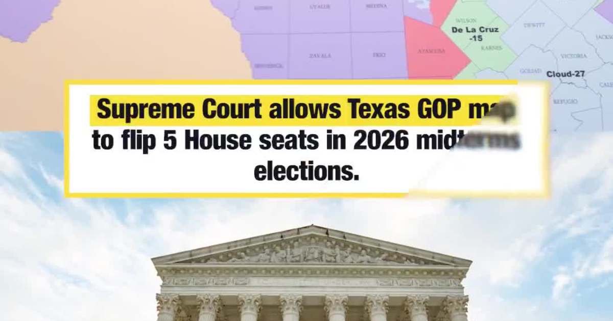 The Supreme Court of the United States Delivers Crushing Win to Trump As Texas GOP Map Flips 5 House Seats, Secures Narrow Majority