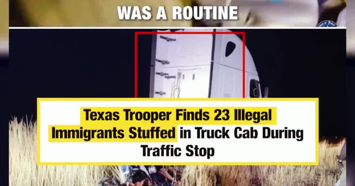 Texas Trooper Finds 23 I**egal Immigrants Stuffed in Truck Cab During Traffic Stop