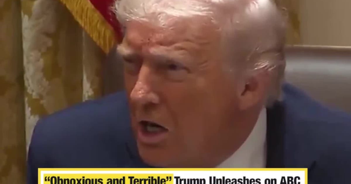 “Obnoxious and Terrible” Trump Unleashes on ABC Reporter